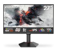 KOORUI G2741L Ecran pc Gamer 27 Pouces, Dual Mode 4K UHD 3840x2160 at 160Hz et FHD at 320Hz Gaming Ecran, Fast IPS 1ms HDR 400, 2xHDMI 2.1 & DP 1.4, Adaptive Sync, Réglable en Hauteur