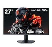 KOORUI Gaming Ercan PC 27 Pouces, PC Moniteur 165Hz, FHD (1920×1080), IPS, 1ms GTG, Adaptive Sync, Compatible VESA 75 * 75mm, DCI-P3 à 90% (HDMI, DisplayPort) Noir