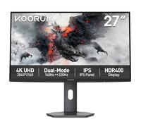 KOORUI Mini LED S2741LM Ecran PC Gamer 27 Pouces, 4K UHD 3840x2160 IPS Gaming Écran, Double Mode 4K 160 Hz/FHD 320 Hz, HDR 1400 Adaptive Sync, Type-C 90W USB 2X HDMI 2.1 DP 1.4, Réglable en Hauteur