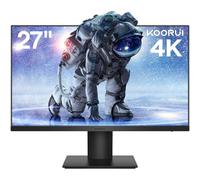 KOORUI Moniteur 4K de 27 Pouces, écran d'ordinateur UHD (3840 x 2160), IPS, 60 Hz, 4 ms, synchronisation adaptative, HDR 10, VESA 100 x 100 mm, Protection des Yeux, HDMI 2.0, DisplayPort 1.4