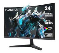 KOORUI Moniteur de Jeu 24 Pouces - Moniteur incurvé - HD 1080p - 165 Hz VA 1 ms 1500R - Moniteurs PC avec synchronisation adaptative, HDMI X2/DP, Compatible VESA, Inclinaison réglable, Soin des Yeux