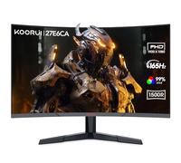 KOORUI Moniteur de jeu de 27 pouces, FHD 1080p incurvé 165 Hz VA 1 ms 1500R moniteurs PC avec synchronisation adaptative, HDMI X2/DP, compatible VESA, inclinaison réglable, soin des yeux
