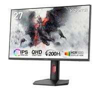 KOORUI S2721PM Ecran PC Gamer 27 Pouces,Mini LED IPS QHD 2560x1440 200Hz, HDR 1000 1ms Adaptive-Sync, Réglable en Hauteur Rotatif Gaming Écran, 2xHDMI 2.1 DP 1.4 & VESA 100x100mm