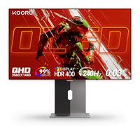 KOORUI S2721XO Écran de jeu OLED 27", moniteur 240 Hz, 0,03 ms, compatible AdaptiveSync 1440p, DCI-P3, 99 % de réglage, pivot, inclinaison, pivot, pivotement, HDMI 2.0, DisplayPort 1.4, VESA, noir