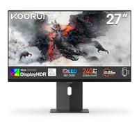 KOORUI S2721XO Ecran PC Gamer 27 Pouces, QD-OLED QHD 2560x1440p, 240HZ 0.03ms Gaming Ecran, 100% sRGB 99% DCI-P3 280cd/m², HDR True Black 400, Adaptive Sync, 2xHDMI 2.1/1xDP1.4, VESA 100x100mm