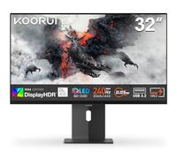 KOORUI S3241XO Ecran PC Gamer 32 Pouces, QD-OLED UHD 3840 * 2160p, 240HZ 0.03ms Gaming Ecran, 100% sRGB 99% DCI-P3 280cd/m², HDR True Black 400, Adaptive Sync, 2xHDMI 2.1/1xDP1.4, USB-C(90W)