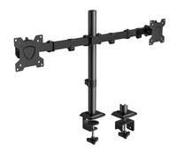 KOORUI Support Ecran PC 2 Moniteur pour écrans Plats et incurvés de 13-27 Pouces, Bras Ecran PC Réglable en Hauteur, Inclinable, Rotatif, Poids Max 10KG, VESA 75x75/100x100mm
