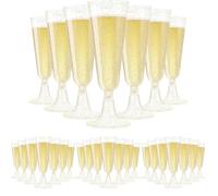 KOOSREEL 50Pcs Tasses à Dessert, 60ml/2oz Coupes Gobelets avec 50 Cuillères Mini Tasses à Dessert Gobelets Verrines à Dessert Réutilisables en Plastique pour Mousse,Tiramisu,Anniversaire (Lot de 4)