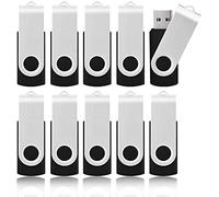 KOOTION Cle USB 64 Go Lot de 10 Pas Cher Clé USB 2.0 Stockage Externe Mémoire Porte Clé pour PC, TV, Ipad, Voiture, Lecteur, Xboxone (64 Go, Noir)