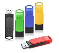 KOOTION Clés USB 64 Go, Cles USB 3.0 Lot de 5 Clefs USB 64go Haute Vitesse 85 Mo/s Multicolore Flash Drive 128 Giga Pas Cher Compatible avec Ordinateur, Console de Jeux, PC