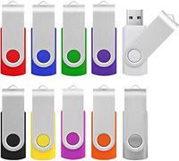 KOOTION Lot Cle USB 8Go Pas Cher Clé USB 2.0 en Lot de 10 Stockage Externe Mémoire Porte Clé pour PC, TV, Ipad, Voiture, Lecteur, Xboxone(8 Go, Multicouleur)