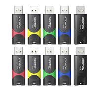 KOOTION Lot de 10 clés USB 2.0 de 16 Go avec indicateur LED pour stockage de données et saut (16 Go, lot de 10, couleurs mixtes)
