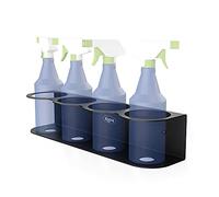 Koova 4 All-Purpose Spray Bottle Holder | Easy Install Wall Mount Hardware Included | Heavy-Duty Powder Coated Steel Storage Rack for Garage And Home | Craft Workspace Paint Bottle Organizer USA Made
