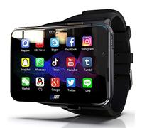 KoovDem Max Montre intelligente 2,88 pouces, grand écran, 4 g + 64 g, haute configuration, bracelet amovible, compatible avec Bluetooth GPS WiFi (noir)