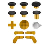 KOOWOD Accessoires pour Xbox Elite Controller Series 2 - 13 en 1 - Pagaies de rechange dorées - Baguettes analogiques - Kit de réparation de pièces de joystick avec 2 D-Pads, 1 outil
