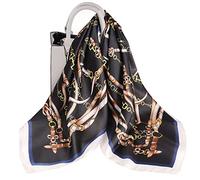 KOOYOL Femme Foulard Carré de Soie Multi-motifs Foulards de la mode légère Carré Wrap Sentir soie Écharpes