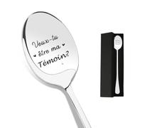kopdnvei Cadeau Mariage, Cadeau Insolite, Cuillère Veux-Tu être Ma Témoin, Cadeau Amoureux, Annonce Mariage, Cadeau Couple Cuillère, Temoin Mariage, Cuillère à Café/Dessert Avec Coffret