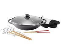 Kopf 124184 Wok Mai-Lu, fonte d’aluminium, Ø 36 cm, avec couvercle en verre et accessoires