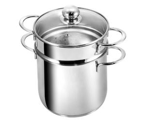 KOPF Marmite de cuisson à induction Macaroni, Ø 20 cm, en acier inoxydable, avec passoire pour les légumes