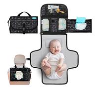 Kopi Baby Matelas à langer portable - Matelas à langer et sac de voyage pour changer de couches, tapis à langer portable pour bébé - Station à langer pour bébé, cadeau pour bébé - Flèche noire