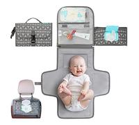Kopi Baby Matelas à langer portable pour nouveau-né fille et garçon - Matelas à langer avec poche à lingettes intelligentes - Kit à langer de voyage imperméable - Cadeau de bébé par Kopi Baby - Flèche