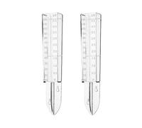 Kopida Lot de 2 jauges de pluie pour extérieur - 16,5 cm - En plastique transparent - Pour pelouse, cour, jardin, maison