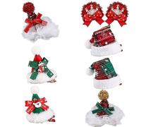 Kopida Lot de 7 pinces à cheveux pour chapeau de Noël, épingles à cheveux pour chapeau de Père Noël pour déguisement de Noël, décoration de Noël