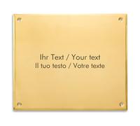 Kopierladen Karnath GmbH Plaque de Porte en Laiton avec Gravure personnalisée - 178 x 153mm, Plaque de Porte en Or - idéal pour Les cabinets et Les Bureaux