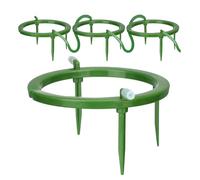 Kopinma 4 Hydro Halo Anneau d'irrigation goutte, Support à 3 Pieds, ÉMetteur D'ÉGouttement, Anneau D'ÉGouttement avec Raccord D'EntréE Barbelé IntéGré de 1/8 Pouces, 3 Piquets Amovibles