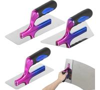 Kopinma Kit de 3 spatules de plâtre et de cloison sèche pour la fermeture artistique avec poignées ergonomiques, outils de plâtre vénitiens