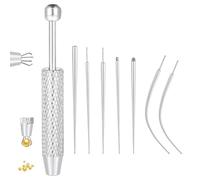Kopinma Kit de piercing pour changer de bijoux, outil de préhension de boule conique à dos plat, applicateur de boucles d'oreilles