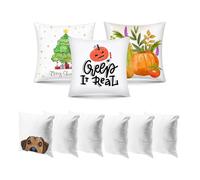 Kopinma Lot de 10 housses de coussin blanches de 101,6 x 101,6 cm avec sublimation pour transfert de chaleur, cadeau DIY