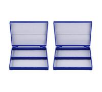 Kopinma Lot de 2 boîtes rectangulaires en plastique bleu roi pour 100 microscopes
