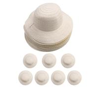 Kopinma Lot de 20 chapeaux de paille DIY pour la plage, l'été, le travail, la peinture créative d'été, chapeau de soleil, idée de bricolage pour hommes, femmes, décoration de fête d'anniversaire