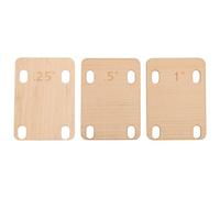 Kopinma Lot de 3 cales de protection en bois d'érable massif pour manche de guitare 0,25, 0,5 et 1 degré