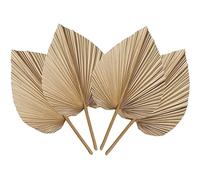 Kopinma Lot de 4 feuilles de palmier séchées naturelles, parfaites pour la décoration de feuilles de palmier, décoration bohème, décoration d'intérieur, mariage
