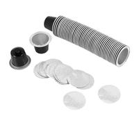 Kopinma Lot de 50 capsules de café rechargeables jetables pour café Noir