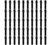 Kopinma Lot de 50 étuis à crayons avec cordon de serrage en velours - Pour stylo-plume, stylos et crayons - Noir - 17,5 x 3,5 cm
