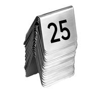 Kopinma Restaurant Bar Place Table Marker Numéro de Table Numéro de Table Signe Numéro de Table Empilable Numéro de Table Double Côté Noir 25pcs