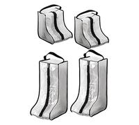 Kopinma Sacs de Rangement Portables pour Bottes Hautes et Courtes pour Femmes, 2 Paquets de Hauteur + 2 Paquets Courts, Sacs de Bottes ImperméAbles pour Le Voyage et Le Quotidien Noir