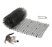 Kopinma Tapis d'extérieur dissuasif pour chat de 2 m, tapis répulsif pour chat avec pics, bandes de picots pour réseau de creusement, tapis de dissuasion extérieur à piques, pointes de clôture de