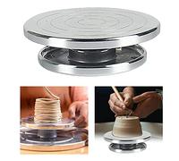 Kopinma Tour de Potier, Outil de Sculpture en Poterie en Céramique, Plateau Tournant en Argile Métallique, Plate-Forme de Sculpture en Poterie pour DIY Art Construction de Modèles, 15cm