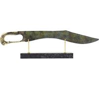 Kopis Macédonien Lame d'épée Grec antique Véritable Bronze Sculpture d'art en métal Vert