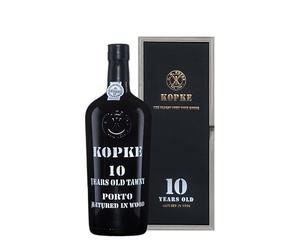 KOPKE - 10 ans Tawny - Porto - 20% Alcool - Origine : Portugal - Notes de Fruits secs - Rond et moelleux en bouche - A servir au dessert ou en apéritif - 75 cl