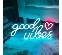 KOPLYEM Good Neon Signs Good Vibes Enseignes Lumineuses au Néon LED pour Chambre Décoration Murale, Fête De Mariage, Chambre De Filles, Hôtel, Bar