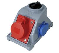 Kopp 107000000 Double Prise Murale CEE à 5 et 3 Broches avec Interrupteur