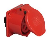 Kopp 113300002 Prise de courant CEE avec couvercle 5 broches Rouge 16 A 400 V