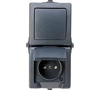 Kopp 138515009 Gamme dinterrupteurs pour pièce Humide Nautic Anthracite