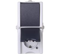 Kopp 139356003 1 pièce Gamme d'interrupteurs pour pièce humide complet Interrupteur et prise proAQA gris 1 pc(s)