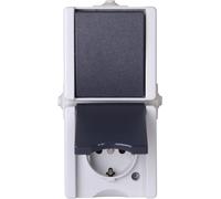 Kopp 139356003 1 pièce Gamme d'interrupteurs pour pièce humide complet Interrupteur et prise proAQ